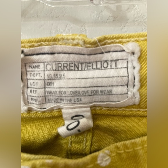 Current/Elliott Stiletto Lemongrass polka dot size 28 - Picture 6 of 9